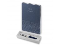 Ручка перьевая Parker Jotter Royal Blue CT, Mblue и ежедневник недатированный, синий (PRPS2030950)