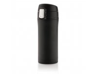 Mug thermal XD Collection Easy Lock made of recycled RCS stainless steel, 300 ml, black (P435.061)