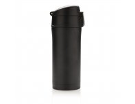 Mug thermal XD Collection Easy Lock made of recycled RCS stainless steel, 300 ml, black (P435.061)