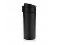 Mug thermal XD Collection Easy Lock made of recycled RCS stainless steel, 300 ml, black (P435.061)