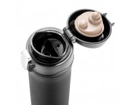 Mug thermal XD Collection Easy Lock made of recycled RCS stainless steel, 300 ml, black (P435.061)