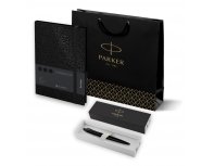 Gift set: ballpoint pen Parker Jotter XL SE20 Monochrome and an undated diary, black cut, black