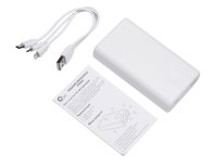 Аккумулятор внешний беспроводной 2-в-1 Qjet с функцией зарядки Apple Watch, QC/PD AtomIQ, 10000 мАч, белый (595846)