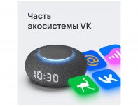 Smart speaker VK Capsule Mini with voice assistant Marusia dark grey