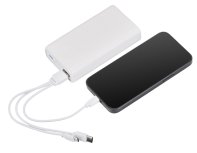 Аккумулятор внешний беспроводной 2-в-1 Qjet с функцией зарядки Apple Watch, QC/PD AtomIQ, 10000 мАч, белый (595846)