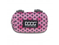 Leash bag neoprene Doog Toto, pink with pattern, 10x7x4 cm