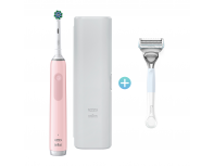 Щетка зубная электрическая Oral-B Pro 3 D505.513.3X розовая + Женская бритва для ухода в зоне бикини Gillette Venus + Satin Care
