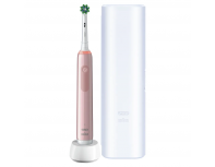 Щетка зубная электрическая Oral-B Pro 3 D505.513.3X розовая + насадки Oral-B CrossAction EB50RX ,10 шт.