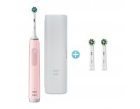 Electric toothbrush Oral-B Pro 3 D505.513.3X, pink + Oral-B Cross Action EB50RX-2 nozzles, 2 pcs.