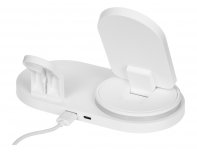 Станция зарядная складная с беспроводной зарядкой Evolt Flashport, 15 Вт, белый (591077)