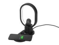 Charging station wireless 4-in-1 Evolt Portal with lamp, 15 W, black (592207)