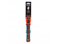 Collar for dogs Doog Neon Beethoven, 23-34 cm, black-orange, S