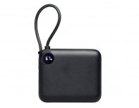 Battery external with integrated cable Evolt Liri, QC/PD, 10000 mAh, black (872917)