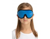 Маска детская для сна Routemark 3D Эволюция синяя + беруши