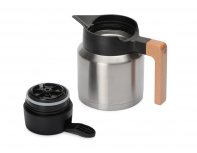 Coffee pot with wooden handle Eat 850 ml silver RA-236784