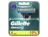 Кассеты сменные для бритвы Gillette Mach3 4 шт.