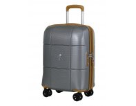 Suitcase  Echolac Atlas Pro 4-wheel, 40x55x23 cm, silver (1124TS080919200)