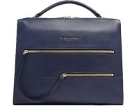 Women's business bag Piquadro Patricia, genuine leather, dark blue (2136308)