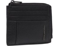 Case for credit card Piquadro Cronus, 11x1x8 cm, genuine leather, black (PP4822S134R/N)