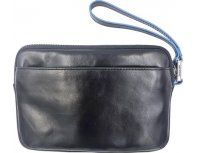 Clutch for men Piquadro Blue Square, 14x2x20 cm, genuine leather, black (AC5946B2R/N)