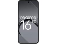 Смартфон Realme 16 5G 8/256Gb, RMX5171, NFC, AMOLED, 120Гц, 7000мAч, черный (2176153)