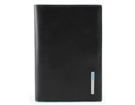 Обложка для документов Piquadro Blue Square, черный, натуральная кожа