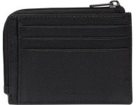 Case for credit card Piquadro Cronus, 11x1x8 cm, genuine leather, black (PP4822S134R/N)