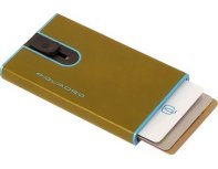 Чехол для кредитных карт Piquadro Blue Square PP4825B2BLR/G, натуральная кожа, желтый (2013901)