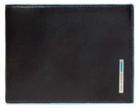 Men's wallet Piquadro Blue Square, genuine leather, black [pu257b2r/n]
