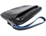Clutch for men Piquadro Blue Square, 14x2x20 cm, genuine leather, black (AC5946B2R/N)