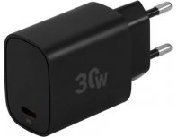 Устройство зарядное сетевое Digma DGW3C, USB-C, 30Вт, 3A, черный (1655945)
