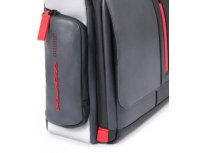 Men's bag Piquadro Urban, 43x13x30 cm, genuine leather, grey/black (1166953)