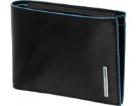 Men's wallet Piquadro Blue Square, genuine leather, black [pu257b2r/n]