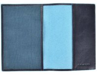 Passport cover Piquadro Blue Square, genuine leather, blue (1499838)