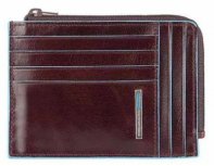 Credit card case Piquadro Blue Square, genuine leather, brown (442724)