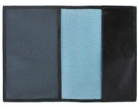 Passport cover Piquadro Blue Square, genuine leather, black (1499842)