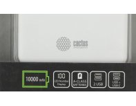 Аккумулятор внешний Cactus CS-PBFSKT-10000, 10000мAч, белый (1205744)