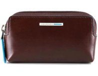 Key bag Piquadro Blue Square, brown, genuine leather