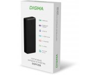 Аккумулятор внешний Digma DGPF20B, 20000мAч, черный (1981182)