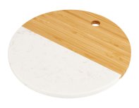 Cutting board of bamboo and marble Eat&Bite Julia, natural, white, marble (827318)