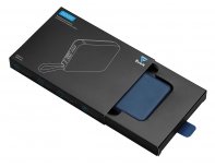 Аккумулятор внешний со встроенным кабелем USB-C Evolt Дэнси, 5000 мАч, темно-синий (590160.72)