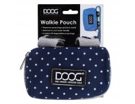 Сумка на поводок неопреновая Doog Stella, синяя в белый горох, 10х7х4 см