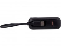 Battery external with integrated cable Evolt Liri, QC/PD, 10000 mAh, black (872917)