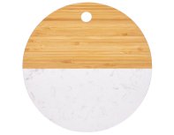 Cutting board of bamboo and marble Eat&Bite Julia, natural, white, marble (827318)