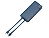 Battery external with built-in cables Evolt Frame, 10000mAh, dark blue (590170.72)