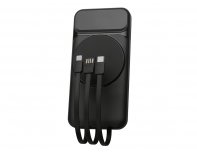 Battery external wireless Magnetic with integrated cables Evolt Mani, 10000 mAh, black (590164.07)