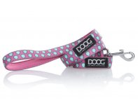 Leash for dogs Doog Luna, pink with drops, L, 130x2.5cm