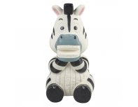 Latex dog toy Duvo+ Zebra, black and white, 7.5x8x15 cm