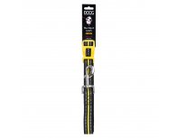 Adjustable dog leash Doog Neon Bolt, black and yellow, 130-160/2.5cm