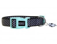 Ошейник для собак Doog Pongo черный в белую крапинку, XS, 16-25 см RA-325241